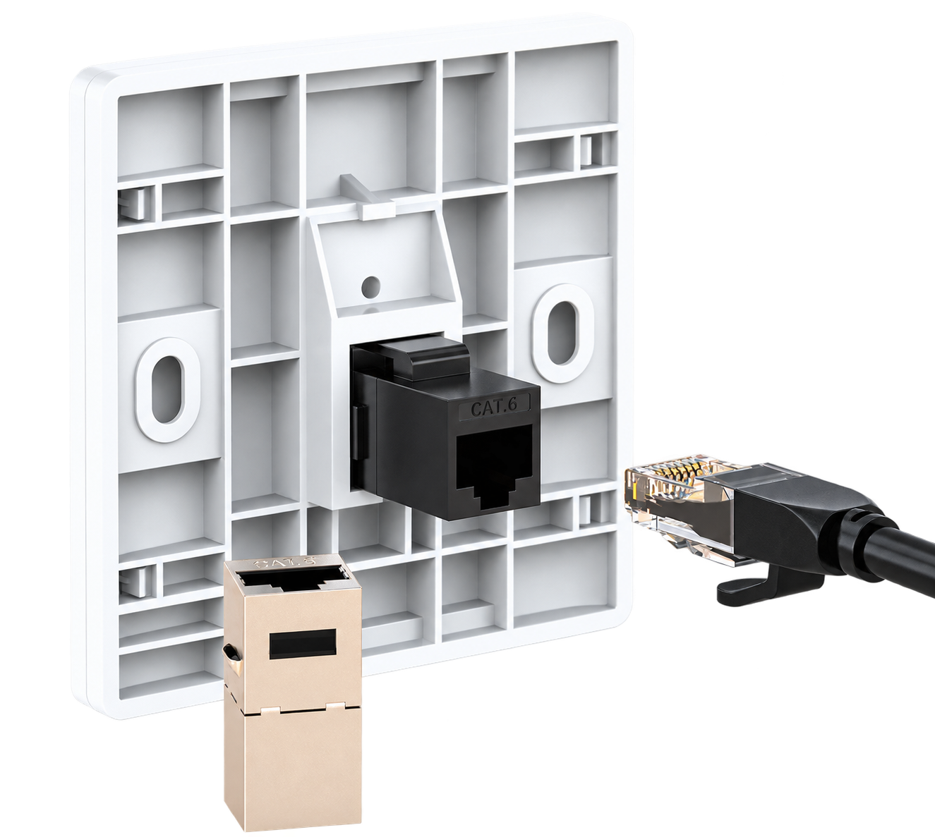 Nhân đấu nối RJ45-RJ45 CAT6 UTP hiệu Ancomteck, mã ACT-6U-88